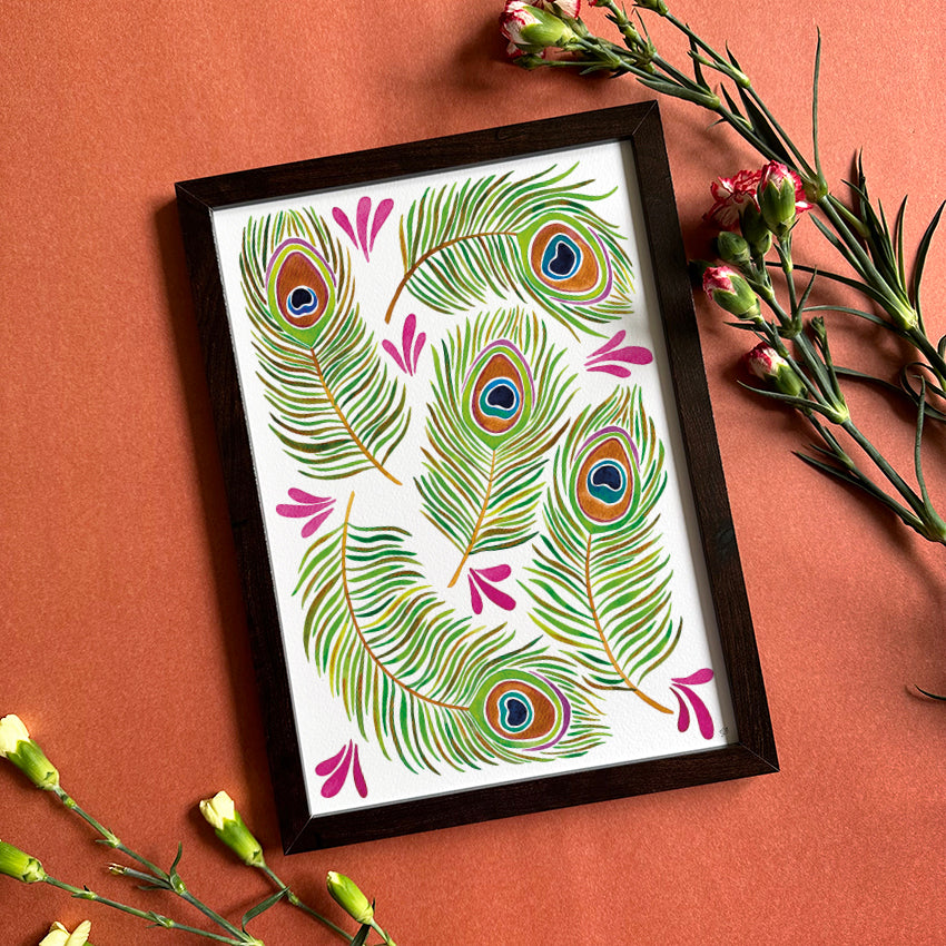 Peacock feathers
