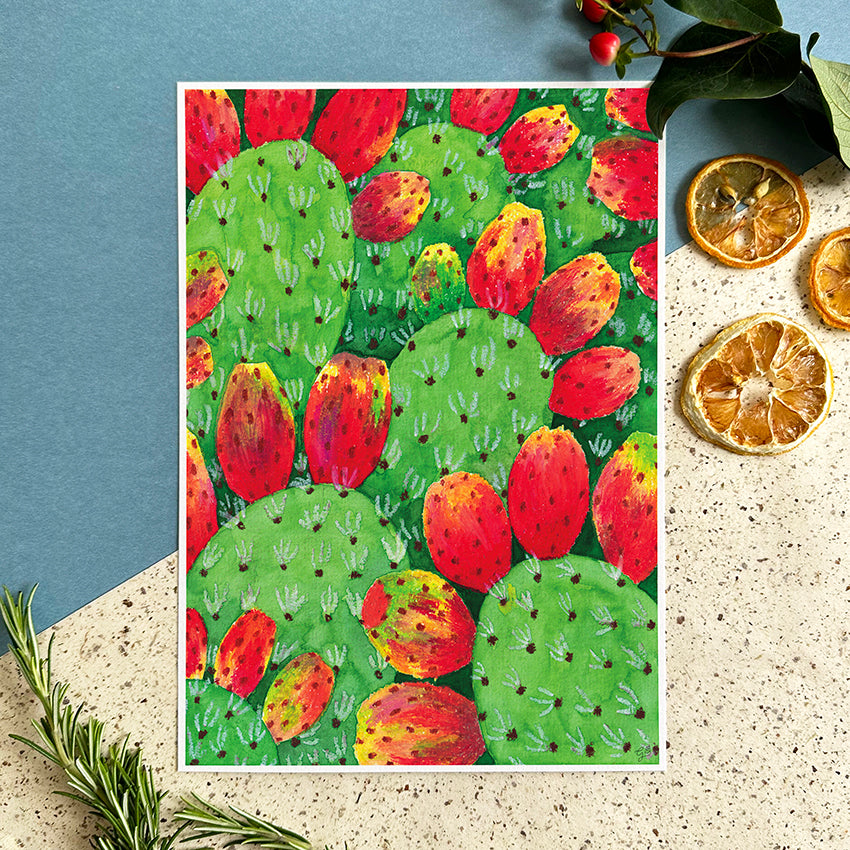 prickly pear cactus art Prickly pear – Giravolta