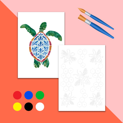 Gouache colour by numbers workshop – KreaDoe