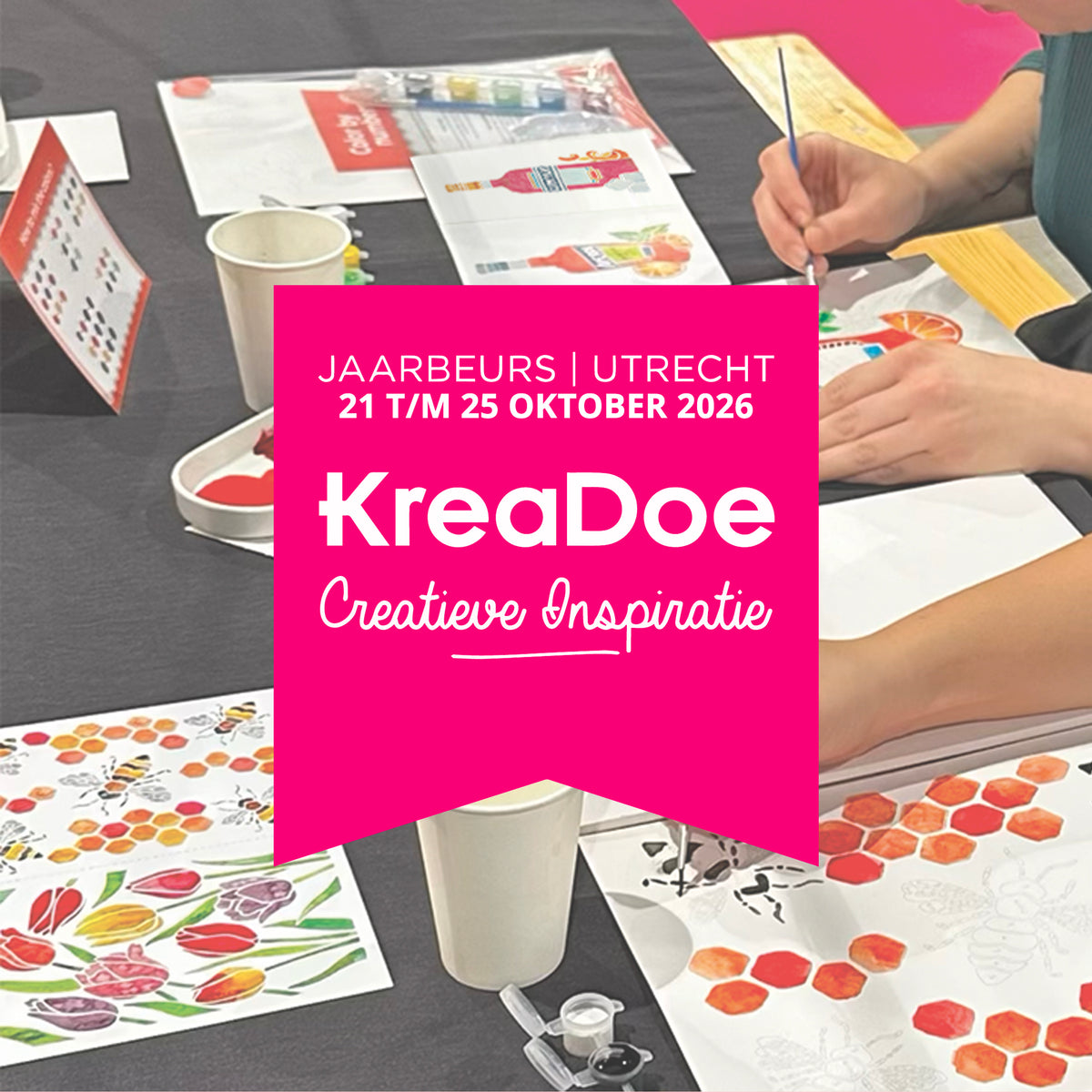 Gouache colour by numbers workshop – KreaDoe