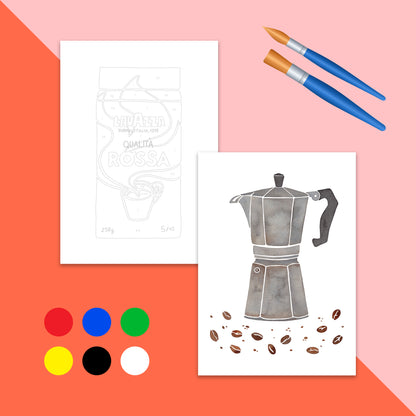 Gouache colour by numbers workshop – KreaDoe