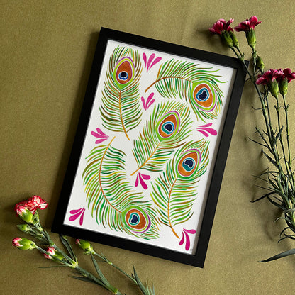 Peacock feathers