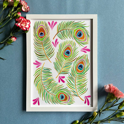 Peacock feathers
