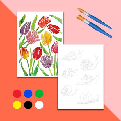 Gouache colour by numbers workshop – KreaDoe